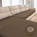 Water Repellent Couch Cushion Cover 3 Pieces Sofa Seat Cushion Covers, Stretch by TOPYUMH
