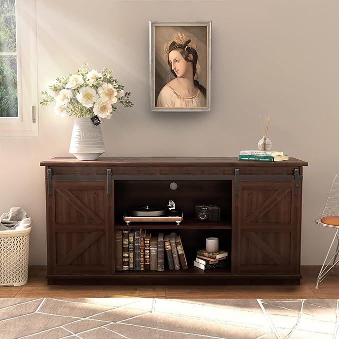 JUMMICO TV Stand for 65 Inch TV, Entertainment Center - Image 3