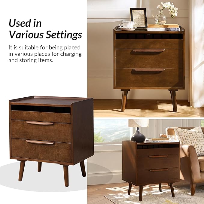 HULALA HOME 2 Drawer End Table - Image 6