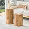 End Table Set of 2, Modern Round Side Table Sofa Couch Tables, Living Room by BAOPIN