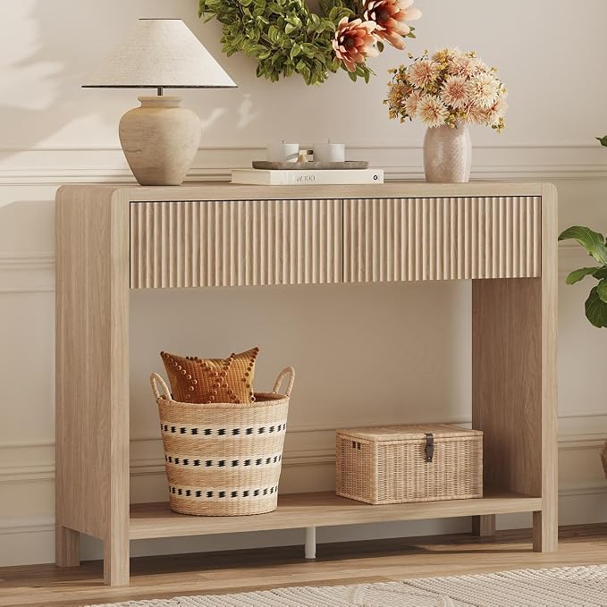FATORRI Console Sofa Table, Wooden Entryway Table - Image 2