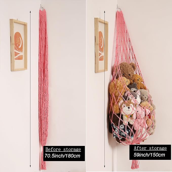 Amdermi Novel Stuffed Animal Hammock Corner Hanging Net - Image 2