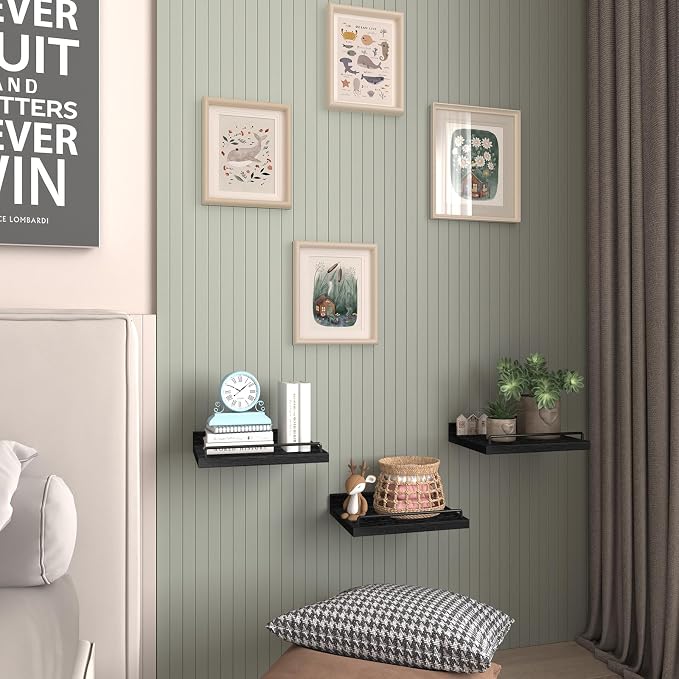 RYOFOBETTO Small Floating Shelf, 6X9 Inches Farmhouse Wall Shelves - Image 5