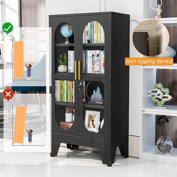 PAOFIN 47" H Locking Display Cabinet - Image 6