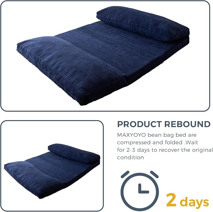 MAXYOYO Folding Sofa Bed, Extra Thick and Long Floor Sofa Convertible Sleeper - Image 8