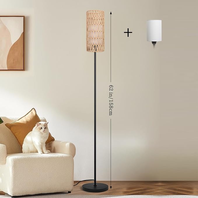 Ruiever Floor Lamp for Living Room, Farmhouse Floor lamp, Modern Standing lamp - Image 2