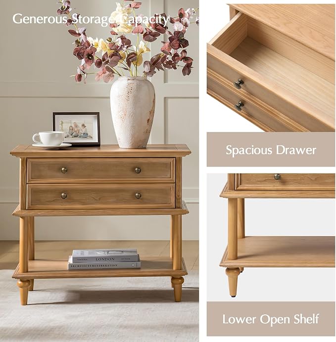 HULALA HOME Farmhouse Nightstand Set of 2 - Image 4