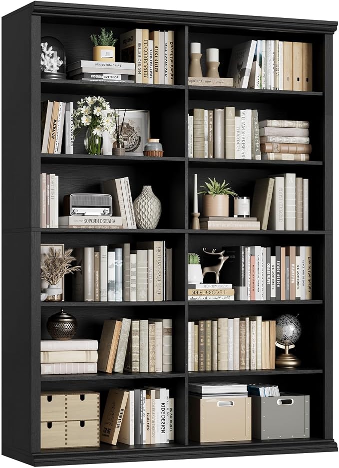 Rresyet 71.8" L *47.2“W Wooden Bookcase and Bookshelf – Extra Large Bookshelf - Image 7