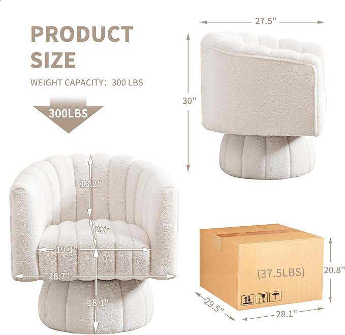 Swivel Accent Barrel Chair - Image 2