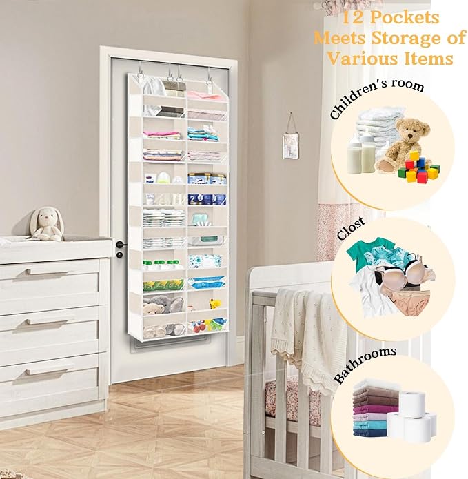 Ofiray-home Over the Door Organizer 6 Tiers, Extra Large Behind Door Storage of - Image 6
