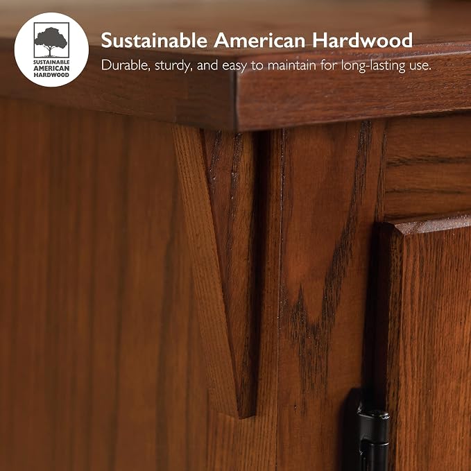 Leick Home 82560 Solid Wood Four Door TV Stand - Image 4