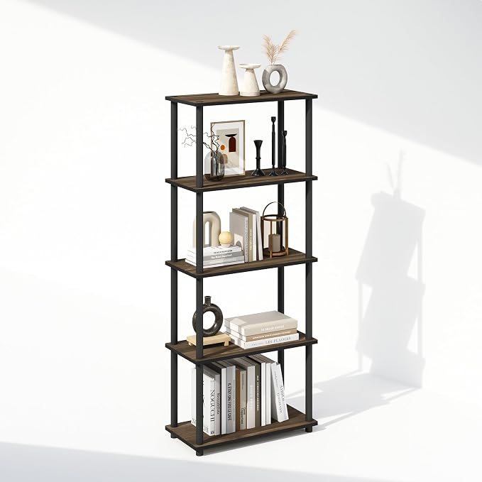 Furinno Turn-N-Tube Book Shelf, 5-Tier Bookshelf, Bookcase by Furinno-FitsYourSpaceFitsYourBudget