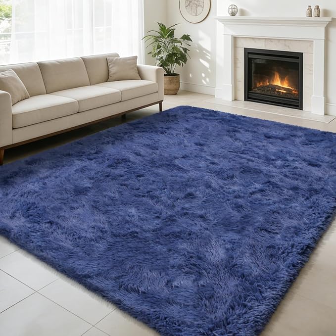 Shag Area Rug for Bedroom 5x8, Soft Fuzzy Rug Non-Shedding Indoor Plush Carpet by yulidayang