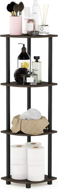 Furinno TURN-N-TUBE Corner Shelf, 4-Tier Corner Bookshelf, Display Storage by Furinno-FitsYourSpaceFitsYourBudget