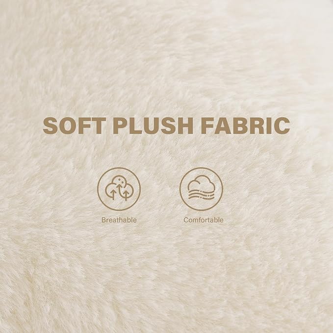 Tiita Comfy Folded Chair, Soft Faux Fur Oversized Folding Accent Chair - Image 5