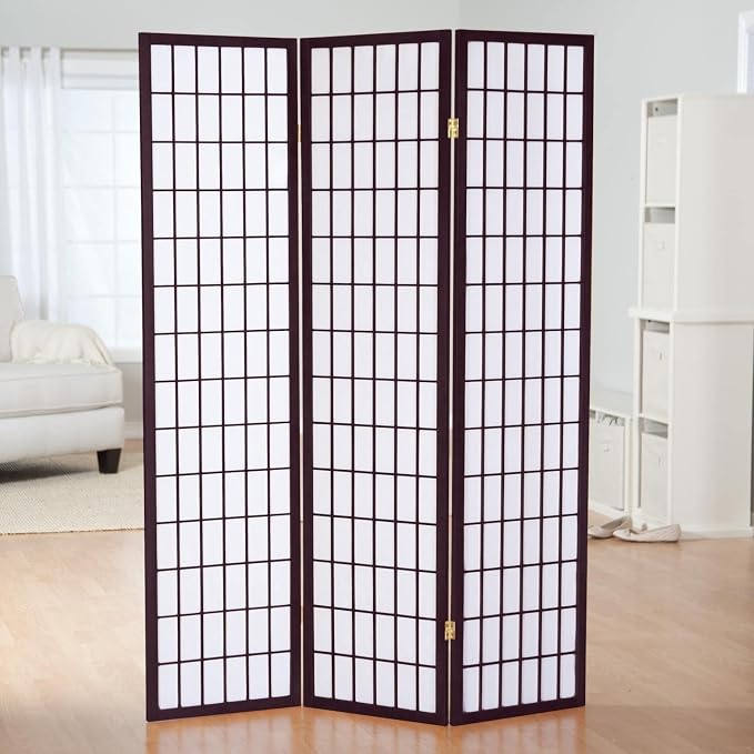 GTU Furniture Japanese Style 3 Panels Wood Shoji Room Divider Screen Oriental by GTUFurniture
