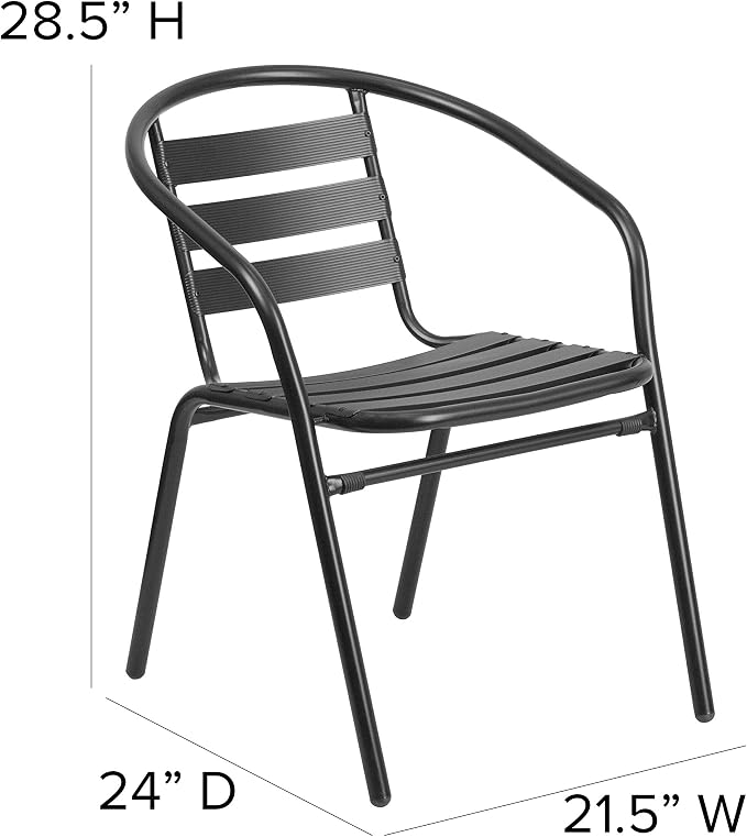 Flash Furniture Lila 7-Piece Glass Patio Table and Chairs Set, Outdoor Patio - Image 6