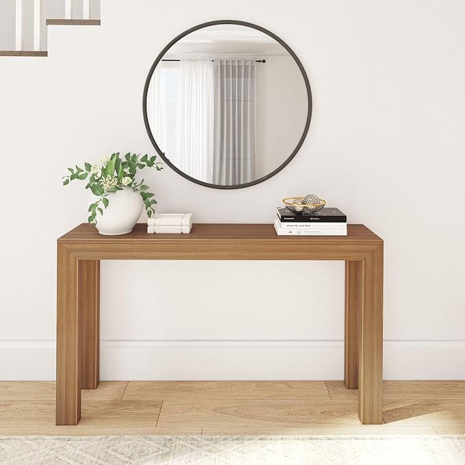 Plank+Beam Modern Solid Wood Console Table, 56 Inch, Sofa Table, Narrow - Image 3