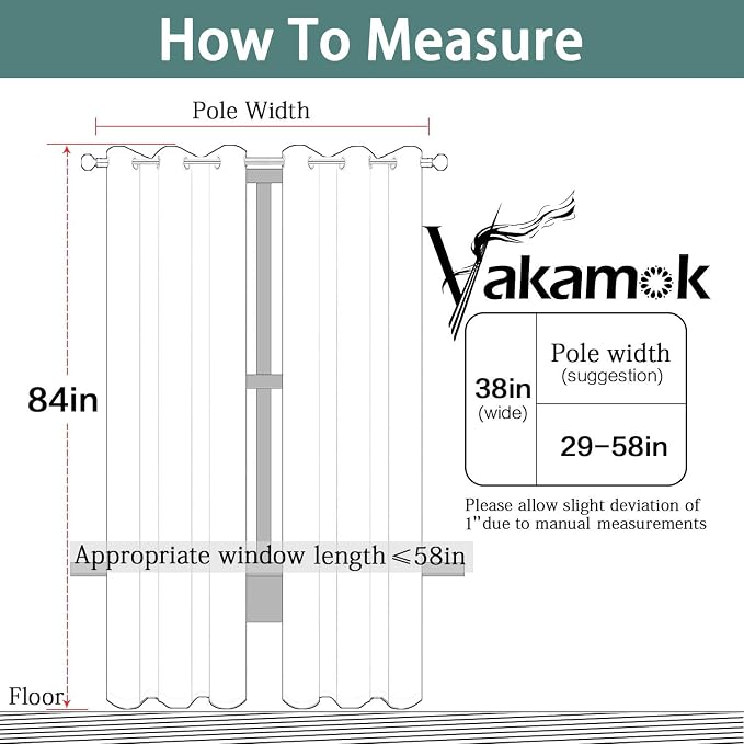 Yakamok Aqua Blackout Curtains for Bedroom, Grommet Thermal Insulated Room - Image 7