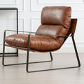 LukeAlon Modern PU Leather Accent Armchair, Upholstered Lounge Chair by LukeAlon