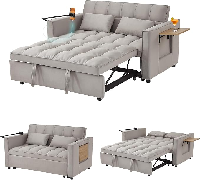 70” 3-in-1 Convertible Sofa Bed Couch by Unknown