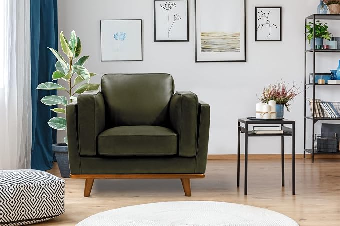 Valencia Artisan Leather Accent Chair, Full-Aniline Leather Upholstery - Image 2