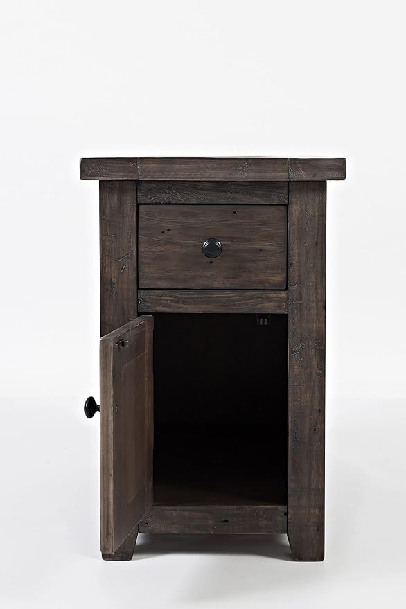 Jofran Madison County Pine Reclaimed Chairside End Table, Barnwood Brown - Image 8