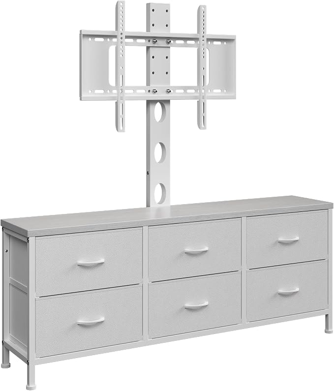 TV Stand with Mount, Fabric Dresser with 6 Drawers - Image 9