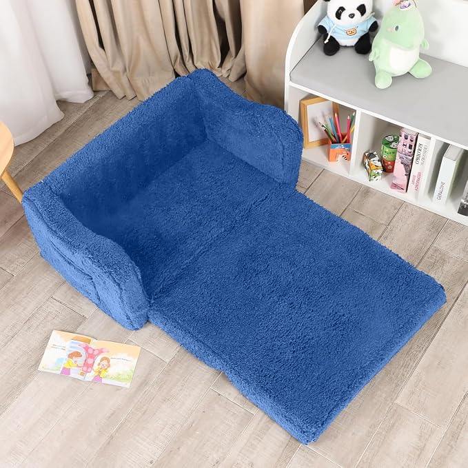MOMCAYWEX Kids Sofa, 2-in-1 Flip-Out Foam Couch, Soft Play Lounge Chair - Image 6