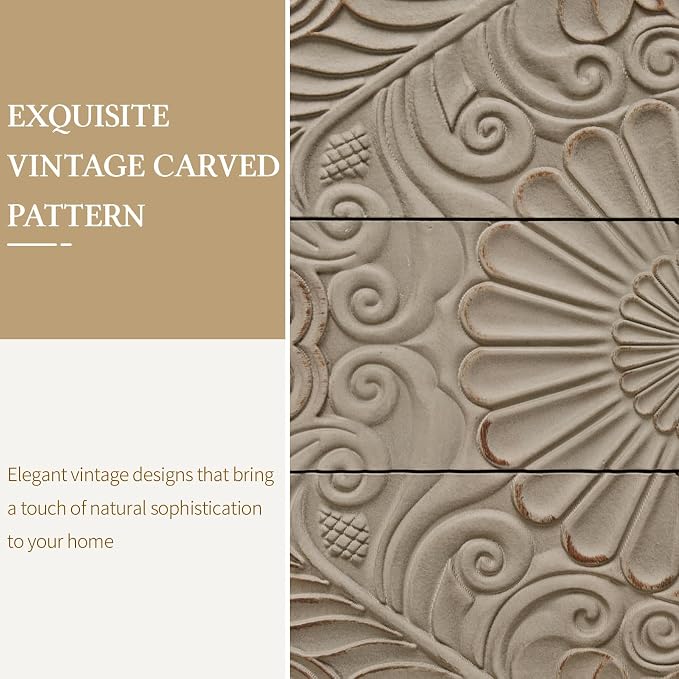 31.5" Carved 3-Drawer Cabinet - Image 3