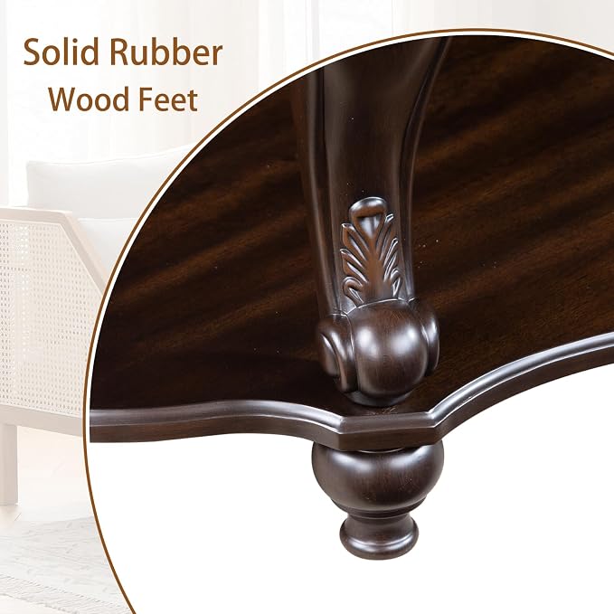 LKTART 42" Vintage Oval Coffee Table - Image 7