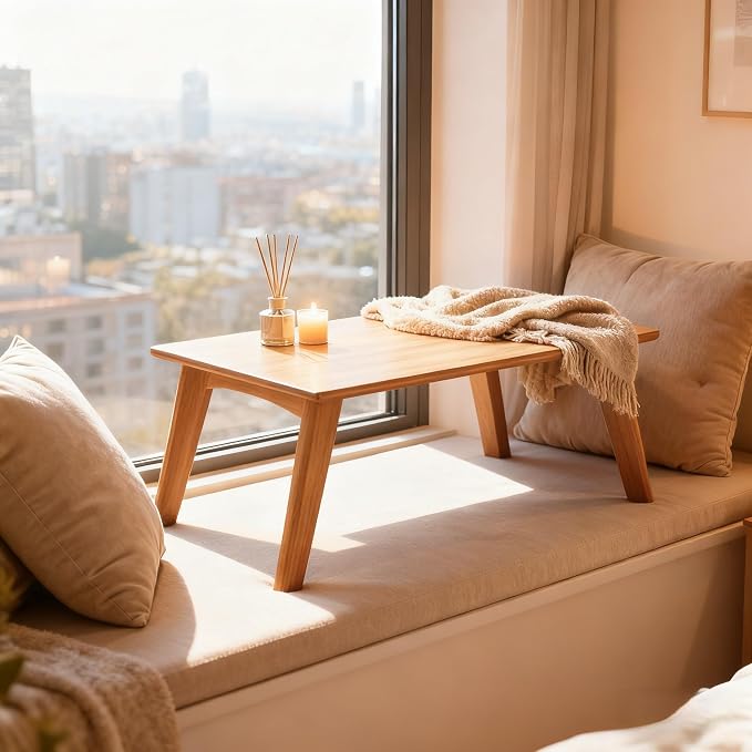 JIKUGO Bamboo Folding Coffee Table, No Assembly Required, Japanese Floor Table - Image 6