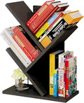 Godferyxin Tree Bookshelf, 3-Tier Wood Small Bookshelf and Mini Bookcase by Godferyxin