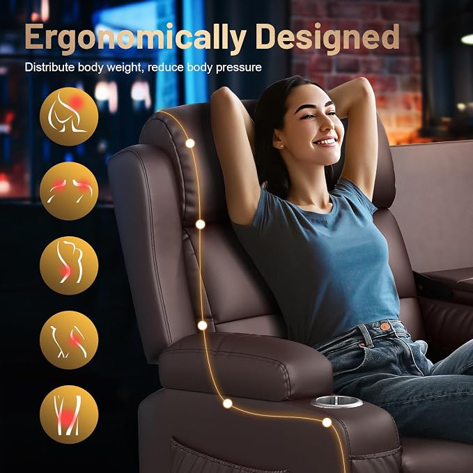 3-Seater Loveseat Recliner Sofa, RV Wall Hugger Home Theater Seating Reclining - Image 5