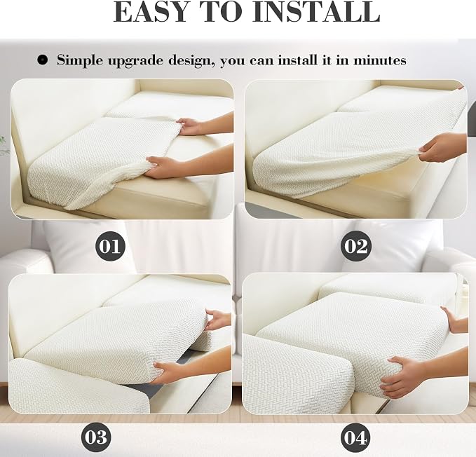 Couch Covers for 2 Cushion Sofa Pet Friendly Couch Cushion Covers Universal - Image 6
