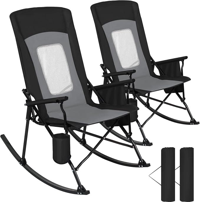 Romswi 2 Pack Rocking Camping Chair by Romswi