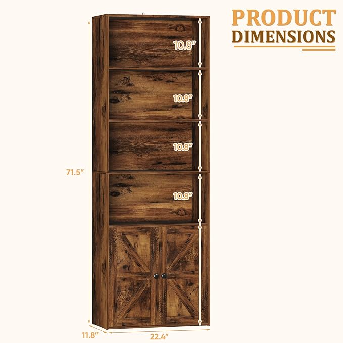 Furniwell Industrial Bookshelf and Bookcases - Image 3