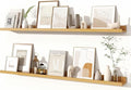Fun Memories Picture Ledge Shelves Set of 2, 48 Inch Rustic Wall Mounted by FunMemories