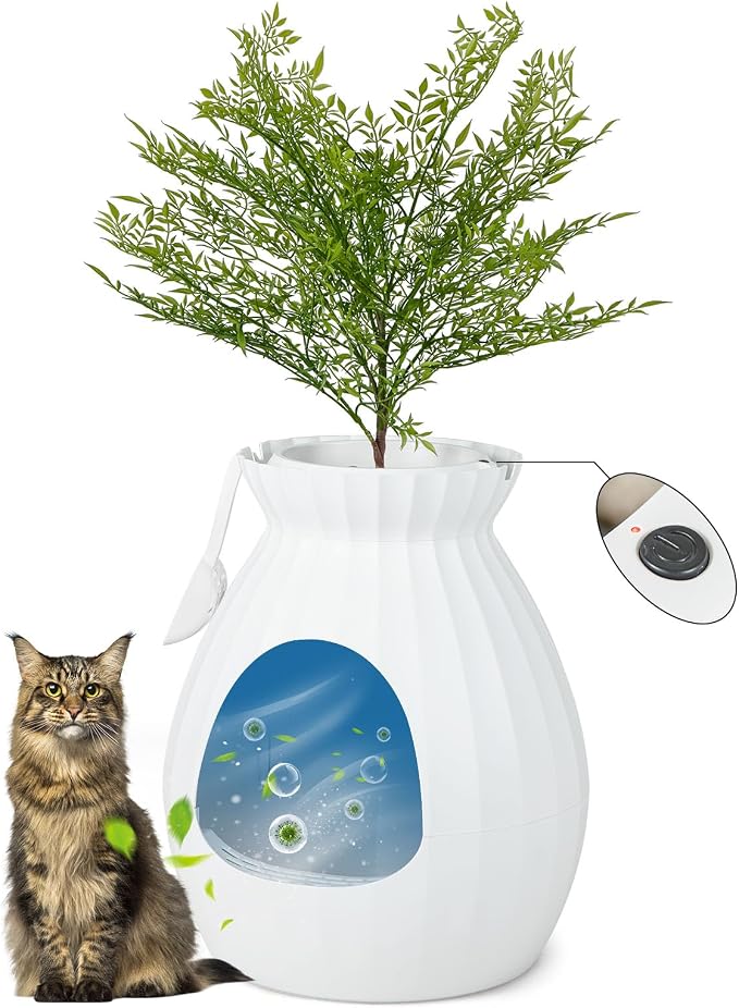 Tangkula Plant Litter Box, Hidden Cat Litter Box Enclosure Furniture by TANGKULA