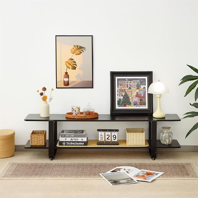 Bamboo TV Stand for TVs up to 65", Accent Entertainment Center - Image 4