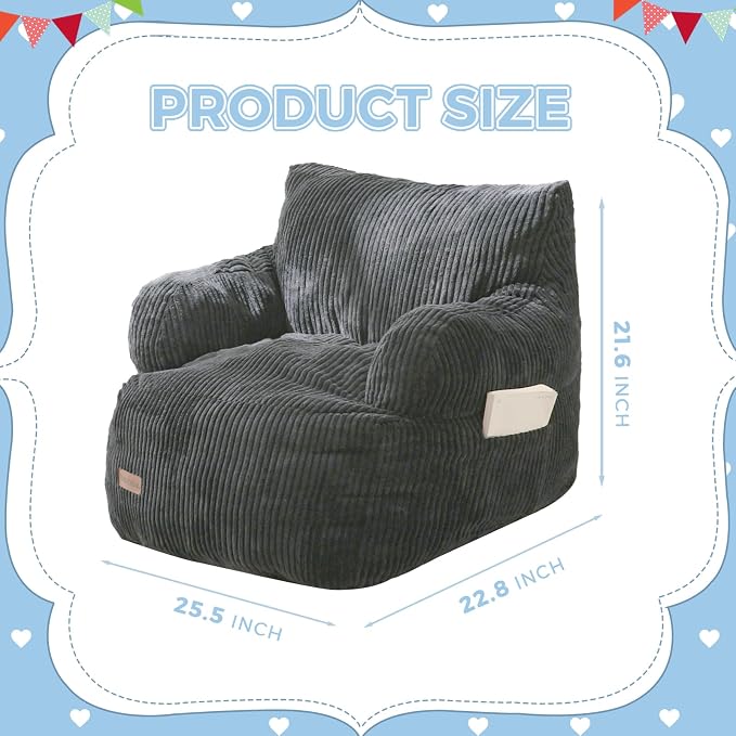 MAXYOYO Kids Bean Bag Chair, Stuffed Toddler Bean Bag Sofa - Image 2