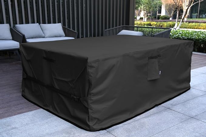 Patio Furniture Set Cover Waterproof Rectangular Heavy Duty 600D Outdoor - Image 2
