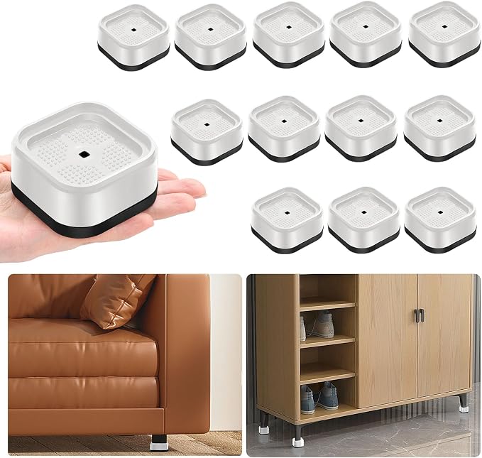 shouwuhho 12 Pack Furniture Risers Adjustable Bed Risers Heavy Duty Lifts - Image 8