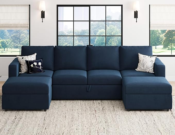 Belffin Modular Sectional Sleeper Sofa Bed - Image 4