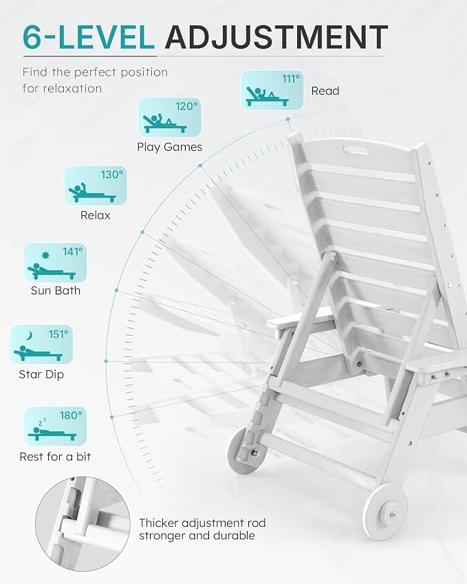 Patio Chaise Lounge Chair Outdoor - Image 4