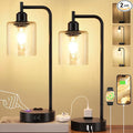 Industrial Touch Table Lamps for Bedrooms Set of 2 by Innqoo