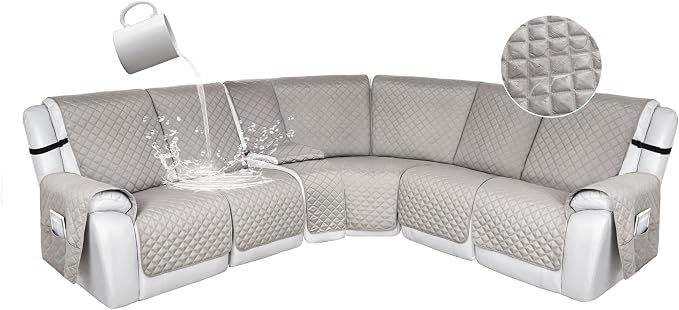 HDCAXKJ 100% Waterproof Reclining Sectional Couch Covers L Shape Recliner Sofa by HDCAXKJ