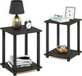 Furinno SIMPLISTIC Side Table Set of 2, 2-Tier Square Modern End Table by Furinno-FitsYourSpaceFitsYourBudget