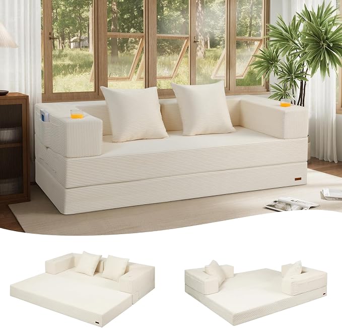 COMAX Boneless Couch, Futon Sofa Bed Couches Versatile Queen by COMAX