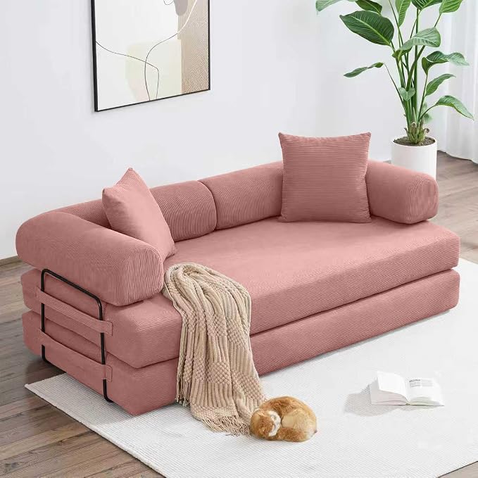 ZEIINPA 78.5 Inch Convertible Sleeper Sofa Bed, 5 in-1 Boneless Floor Couch Bed - Image 8